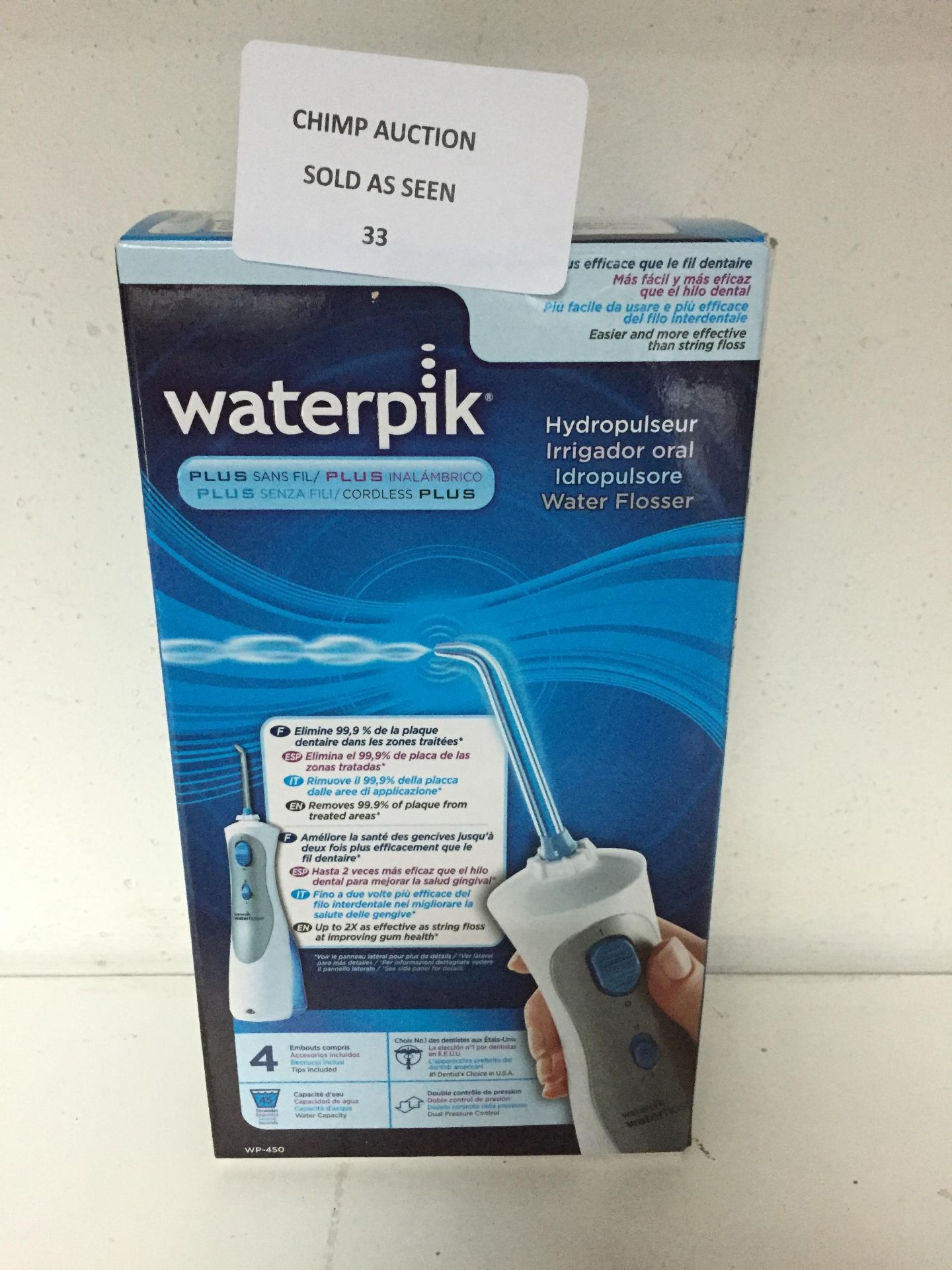 Waterpik Plus Water Flosser Cordless WP-450 RRP £89.99