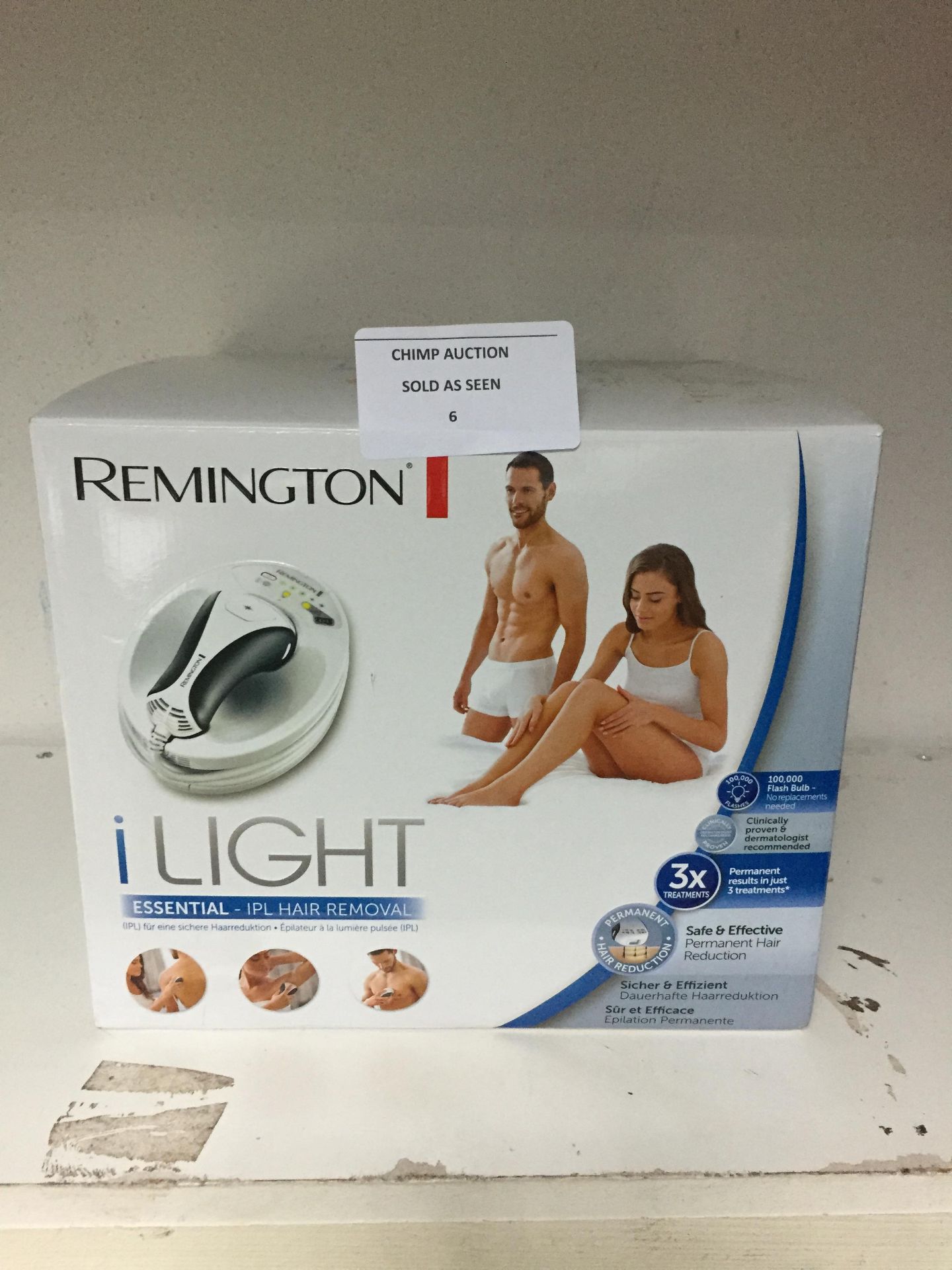 Remington IPL6250 I-Light Essential Hair Removal Device RRP £179.99.