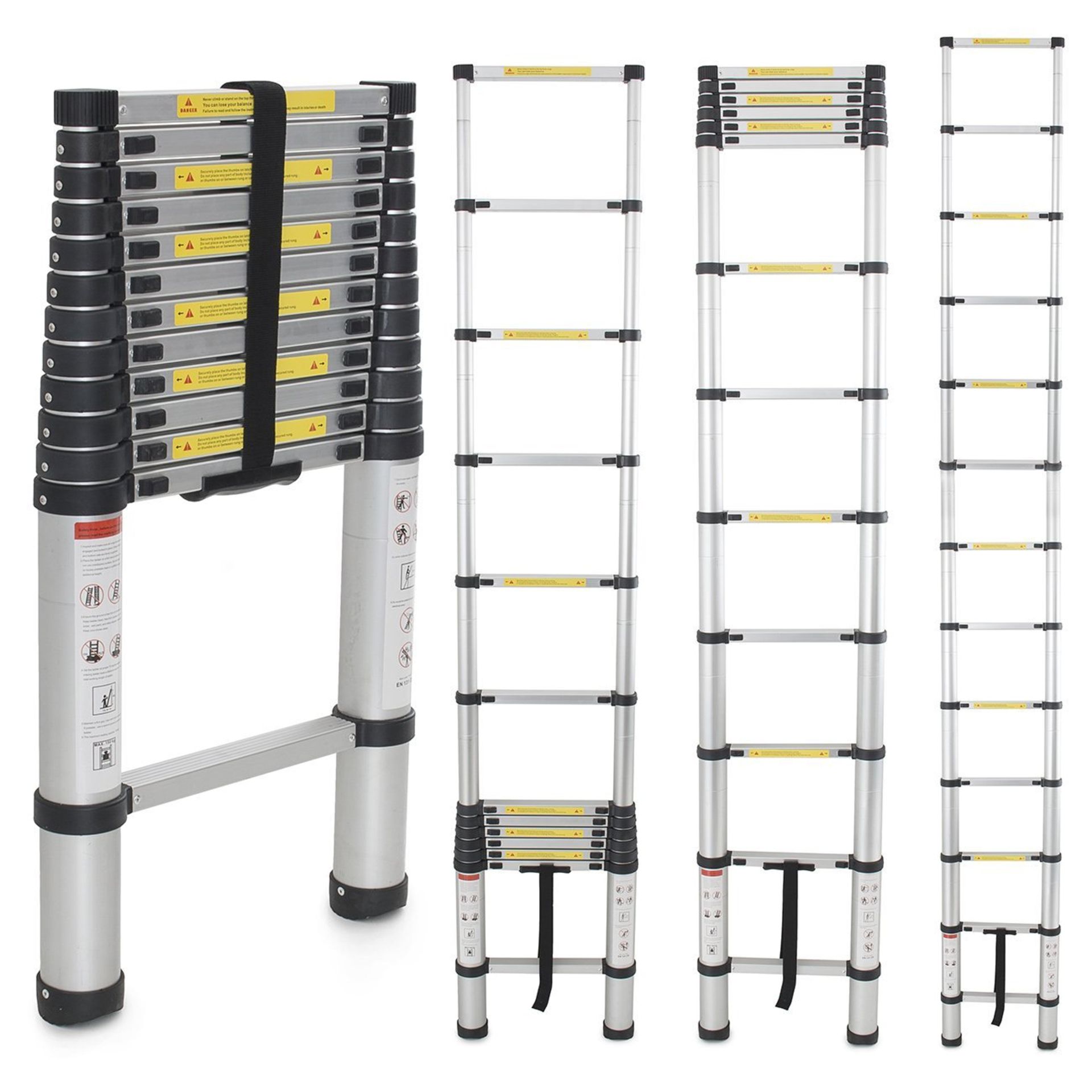 Generic EN131 Std. 12.5Ft Aluminum Telescopic Ladder RRP £199.99