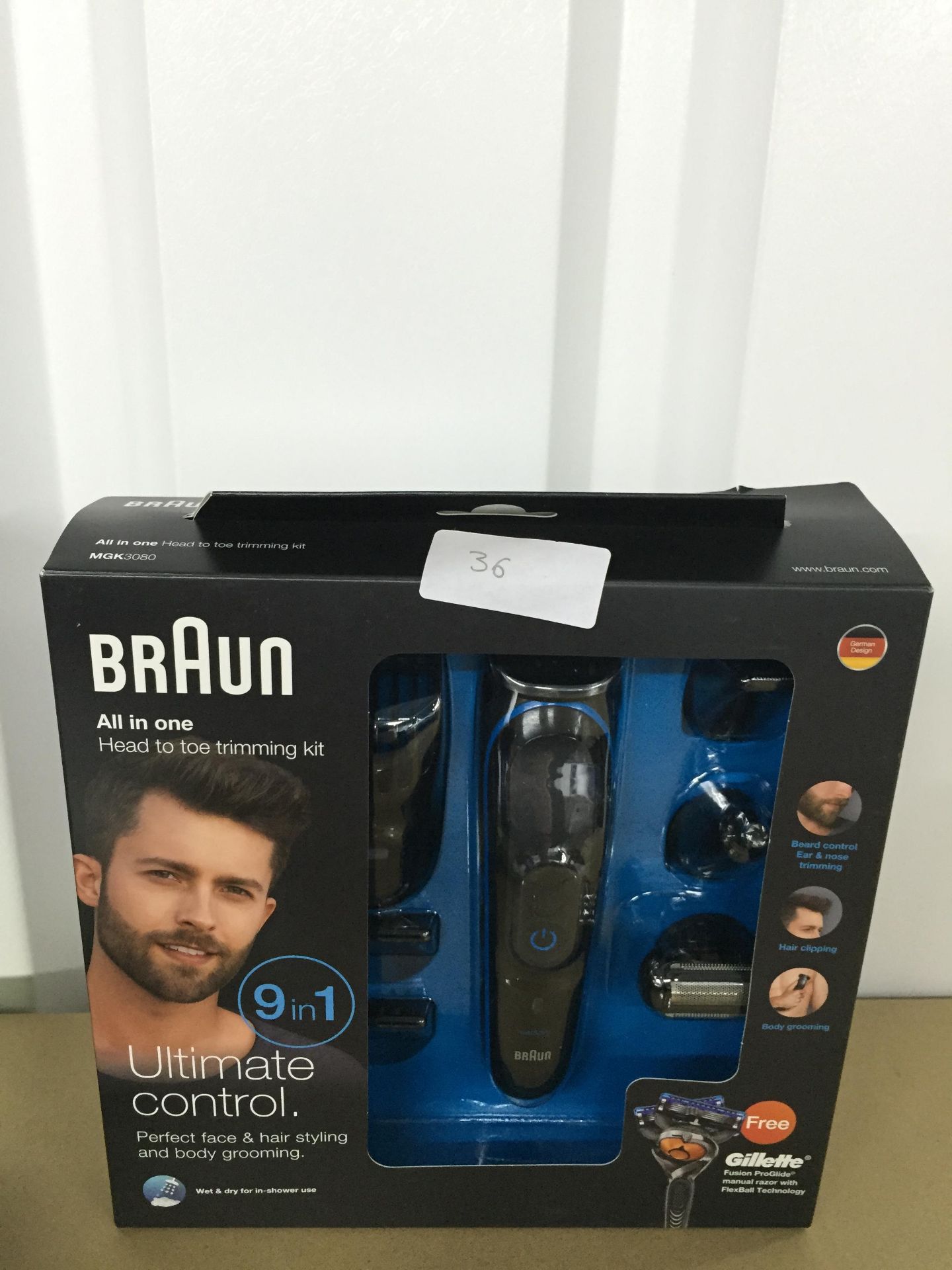 Braun 9-in-1 Precision Trimmer + Gillette Fusion ProGlide Razor MGK3080