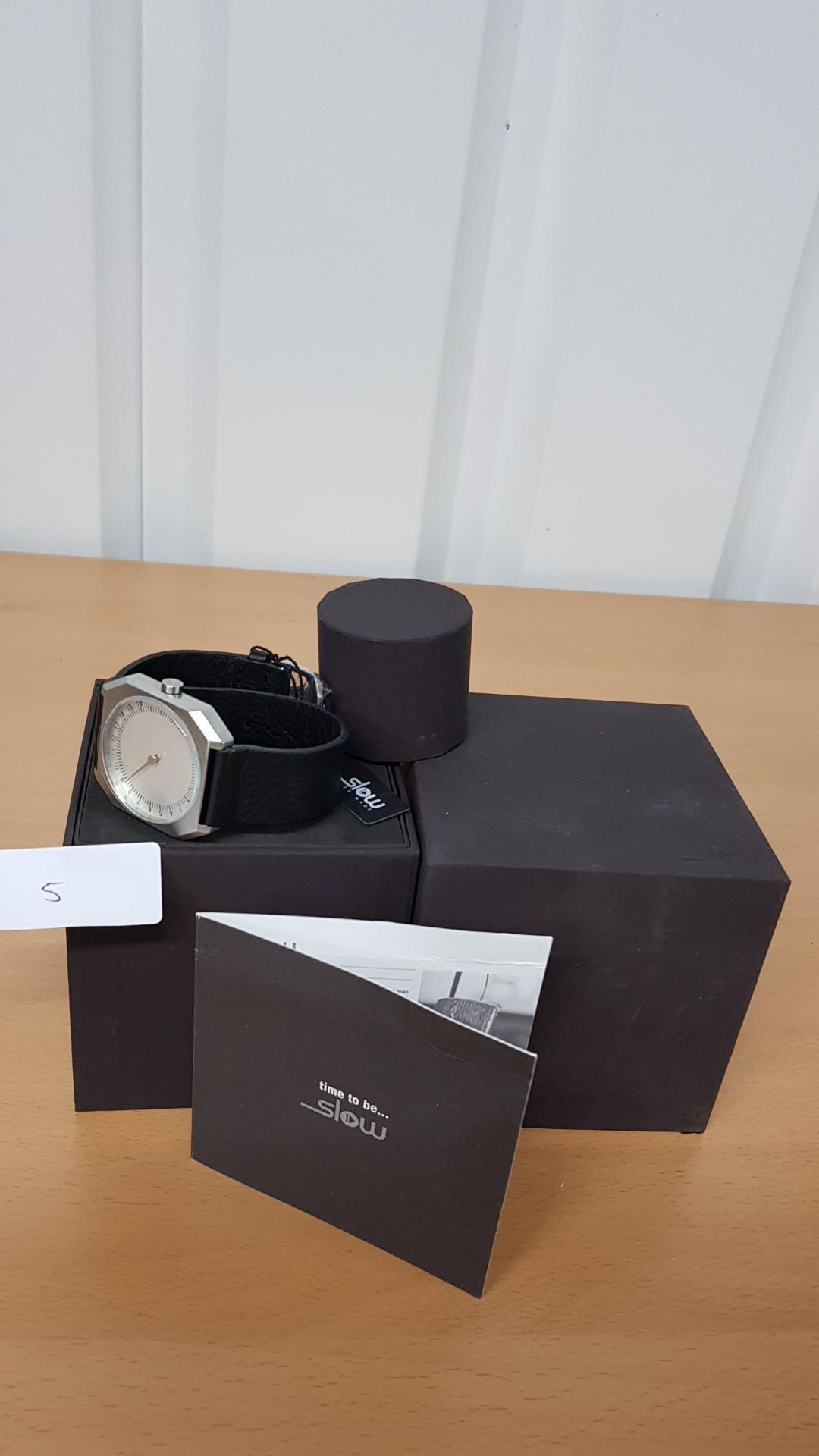 slow Jo 05 - Leather Silver Case Silver Dial Unisex Quartz Watch RRP £329.99