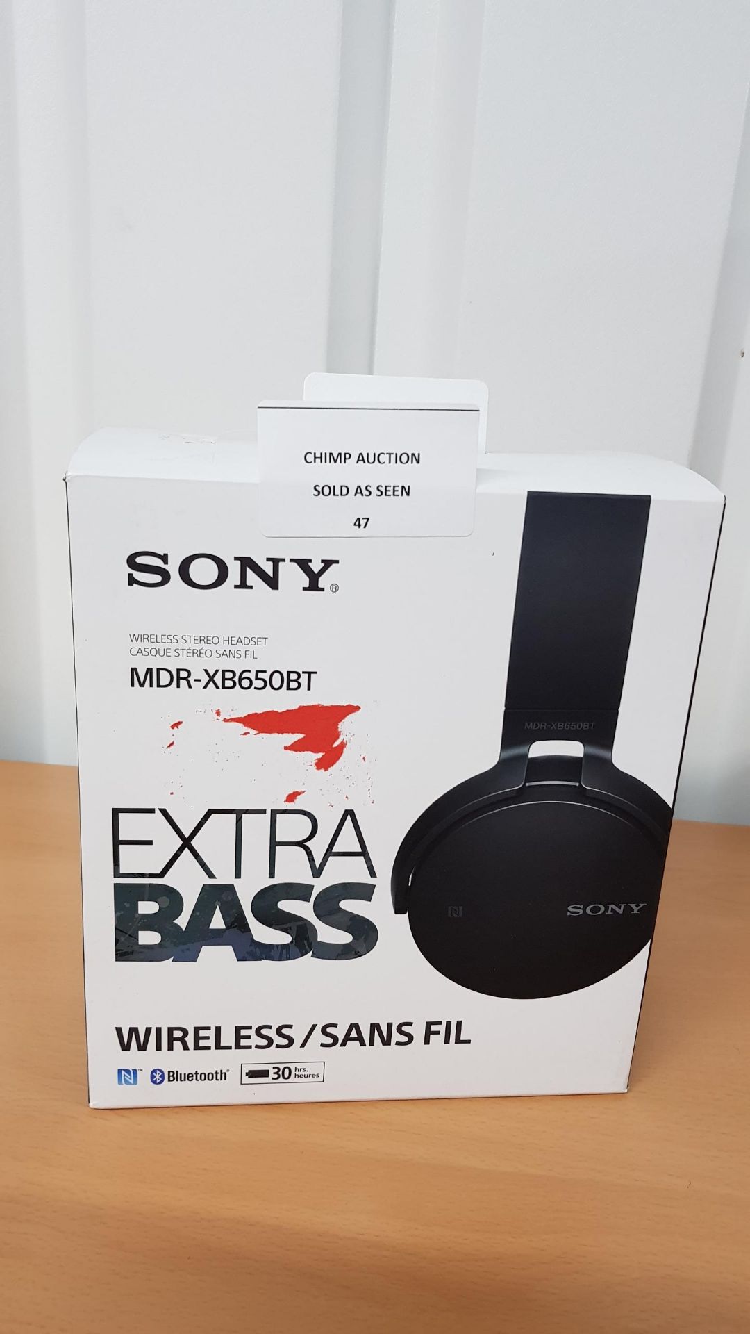 Sony EXTRA BASS XB650BT Wireless Over Ear Headphones RRP £99.99.
