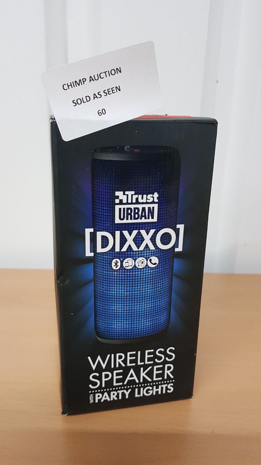 Trust Dixxo Wireless Portable Bluetooth Speaker LED Party Lights RRP £59.99