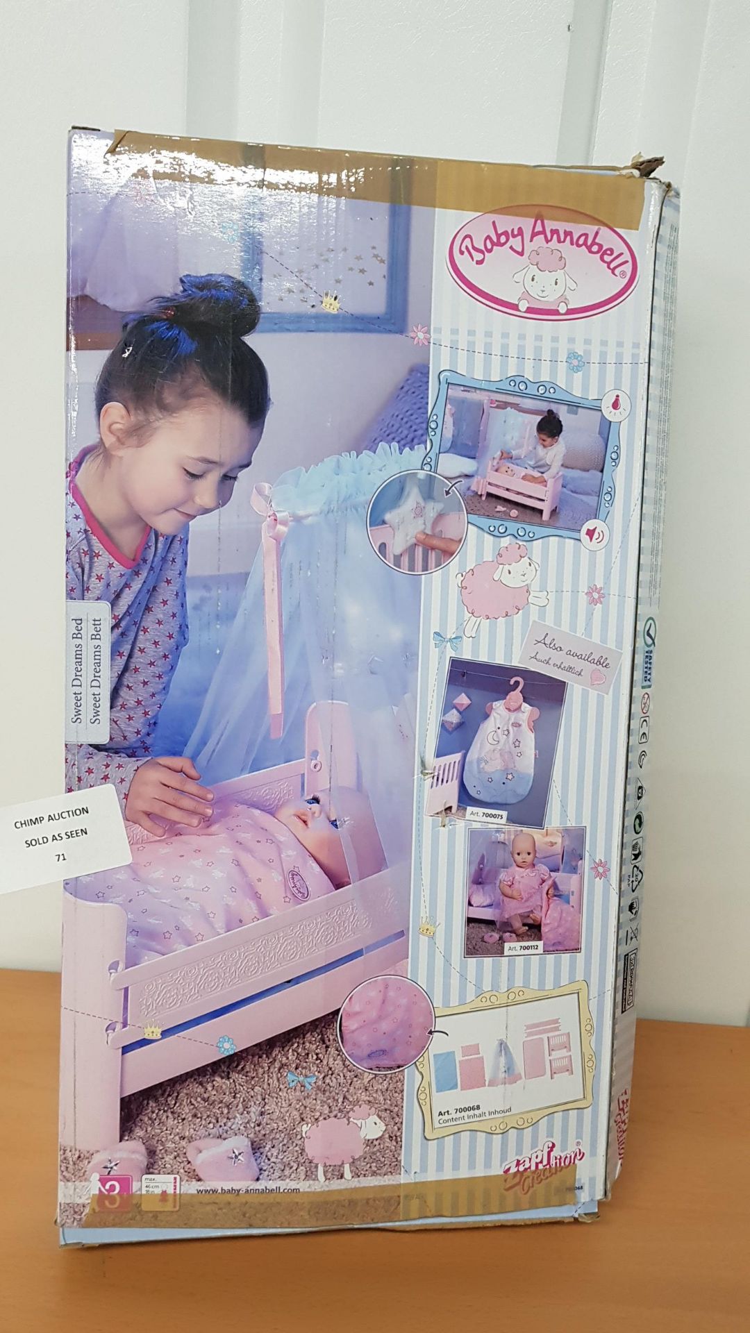 Baby Annabell Sweet dreams doll bed