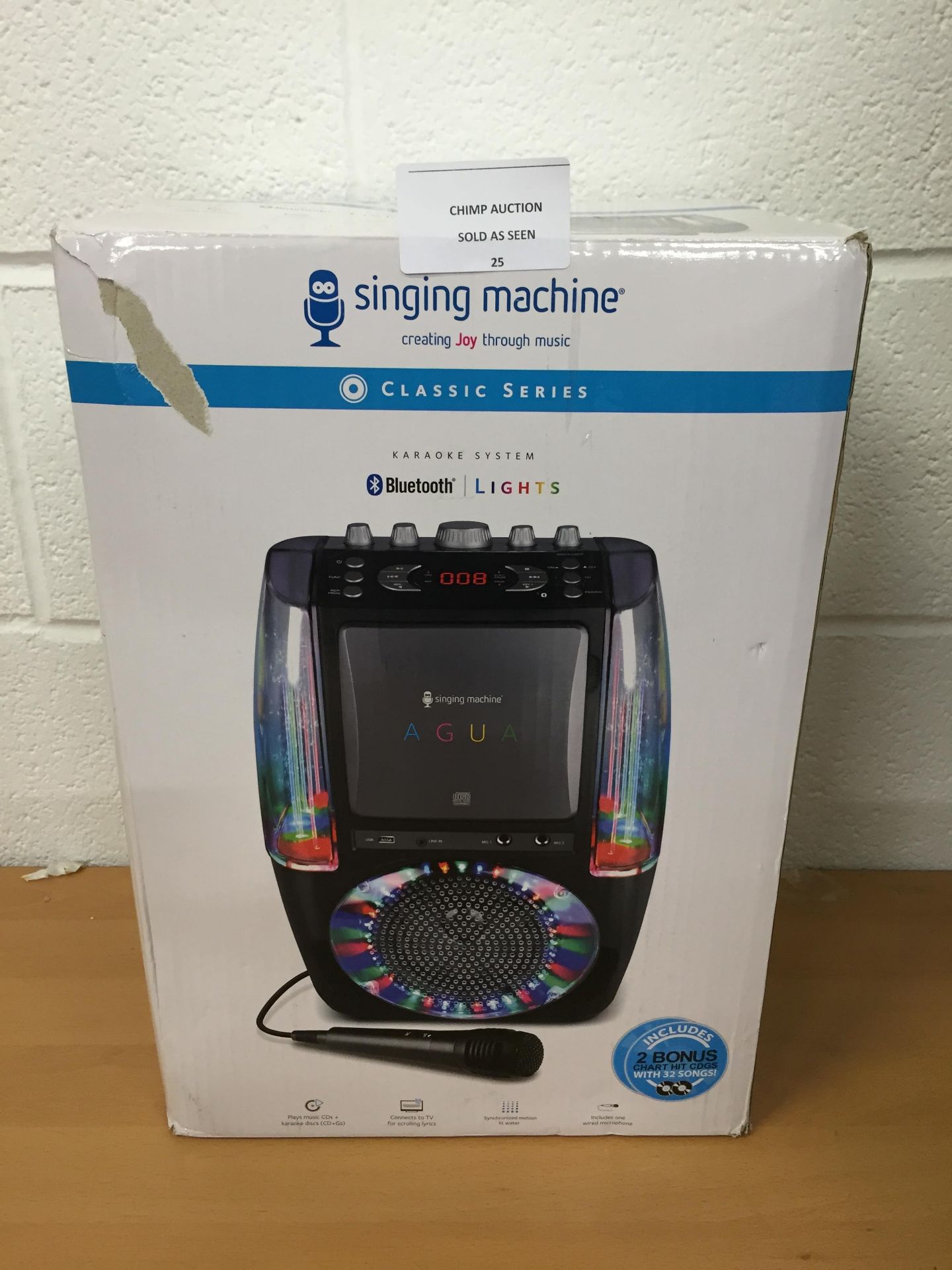 Singing Machine SML605 Bluetooth karaoke system RRP £109.99.