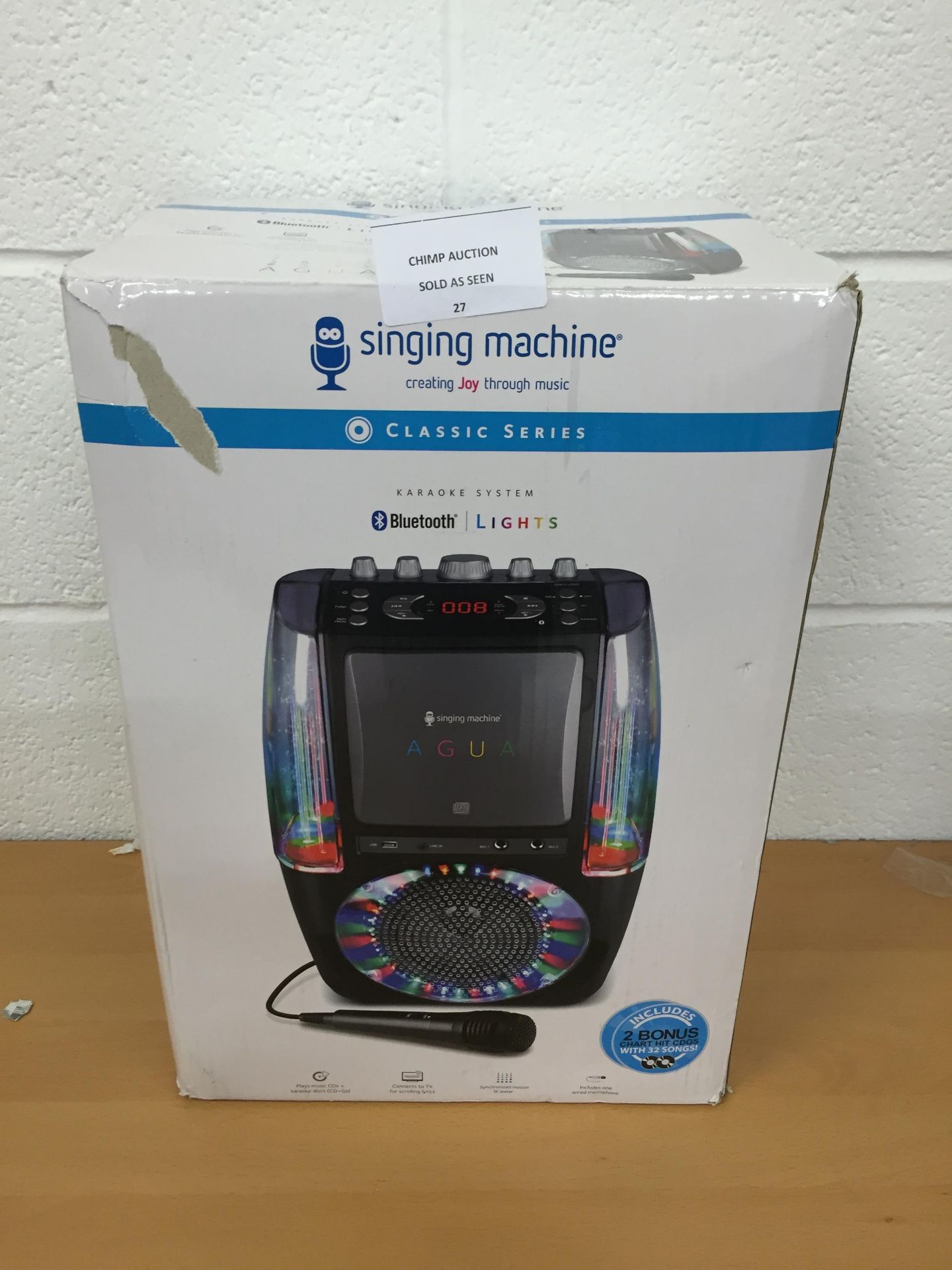 Singing Machine SML605 Bluetooth karaoke system RRP £109.99.