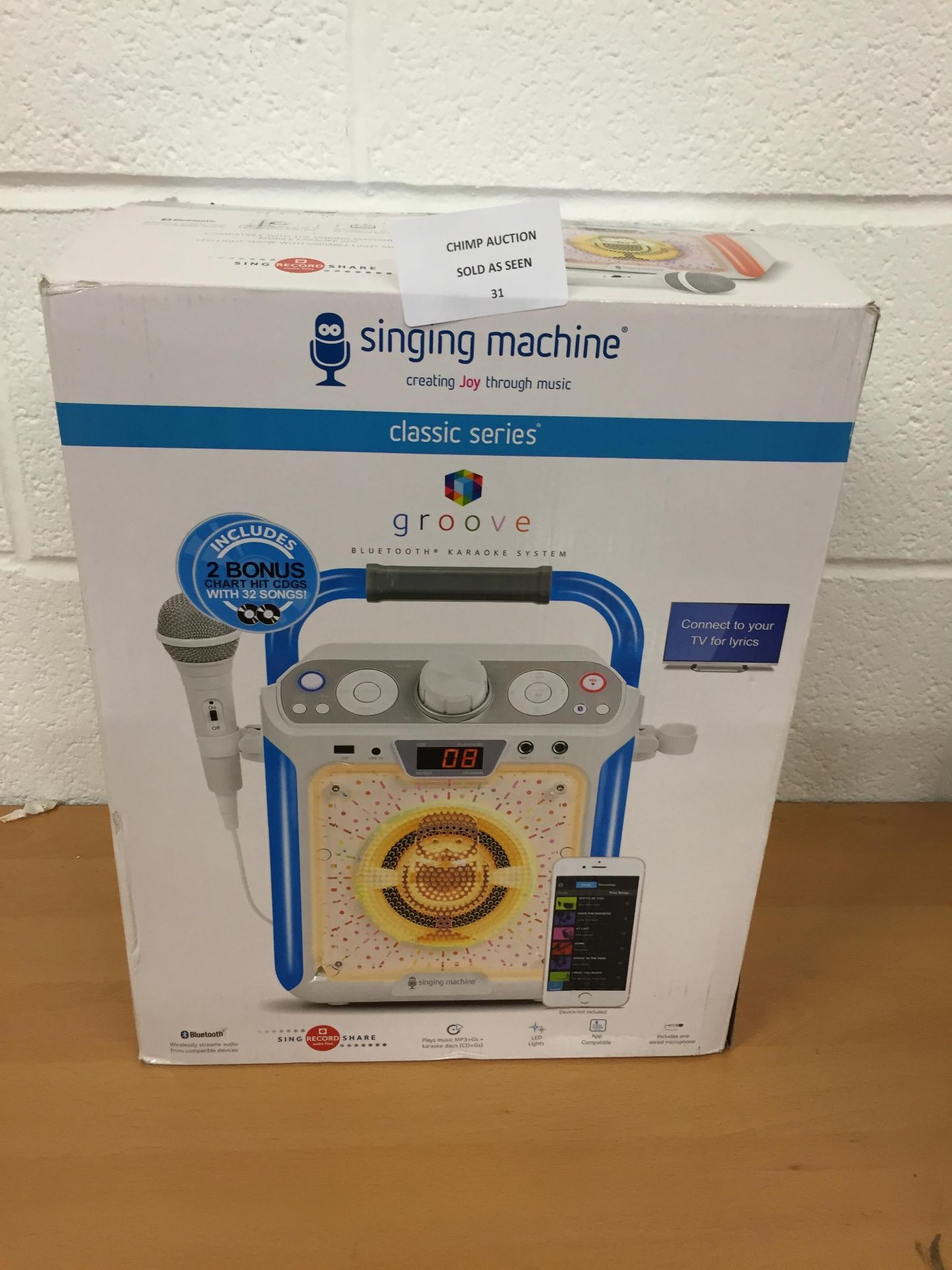 Singing Machine SML682BTW Bluetooth Tablet Karaoke Machine RRP £129.99