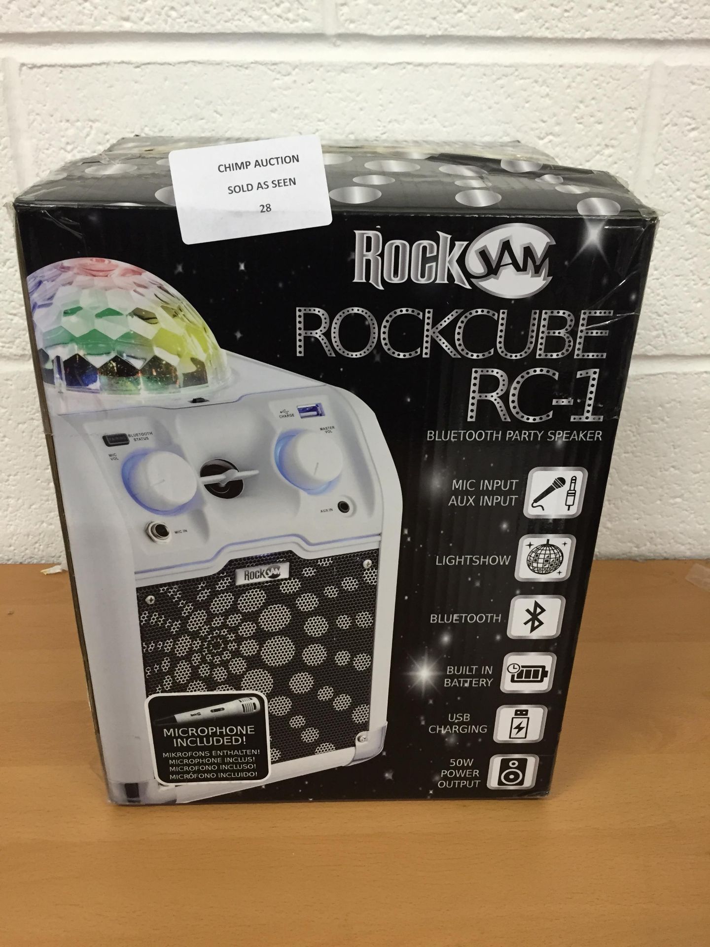 Rockjam ROCKCUBE RC-1 BLUETOOTH karaoke system RRP £119.99.