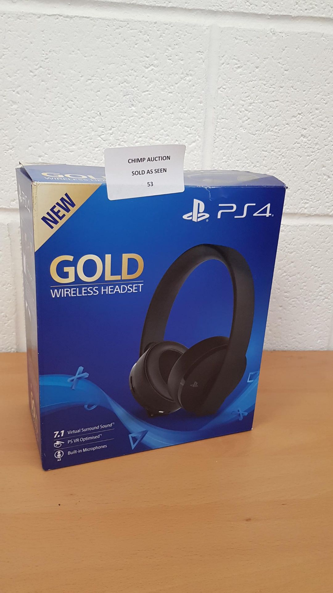 PlayStation 4 Gold 7.1 VR Sound Wireless Headset RRP £129.99.