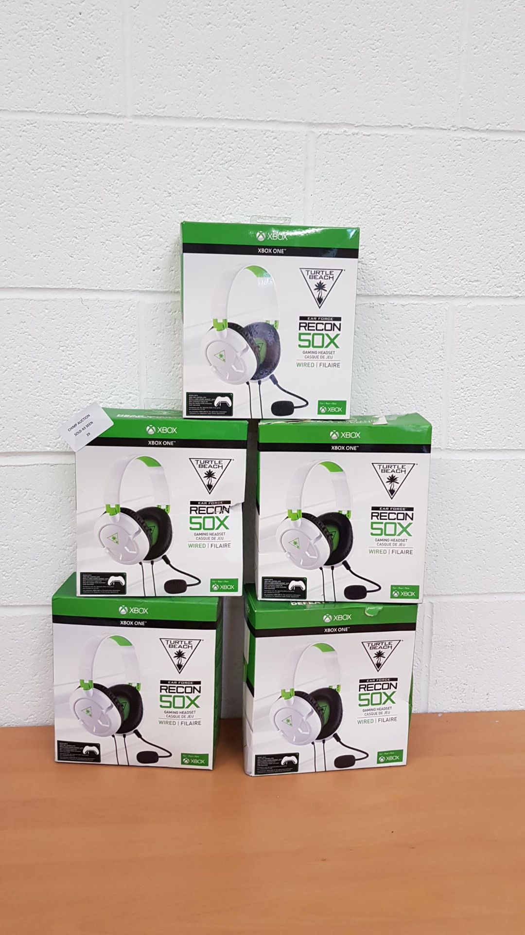 Joblot of 5X Turtle Beach Recon 50X ( Xbox One) headsets RRP VALUE £300.