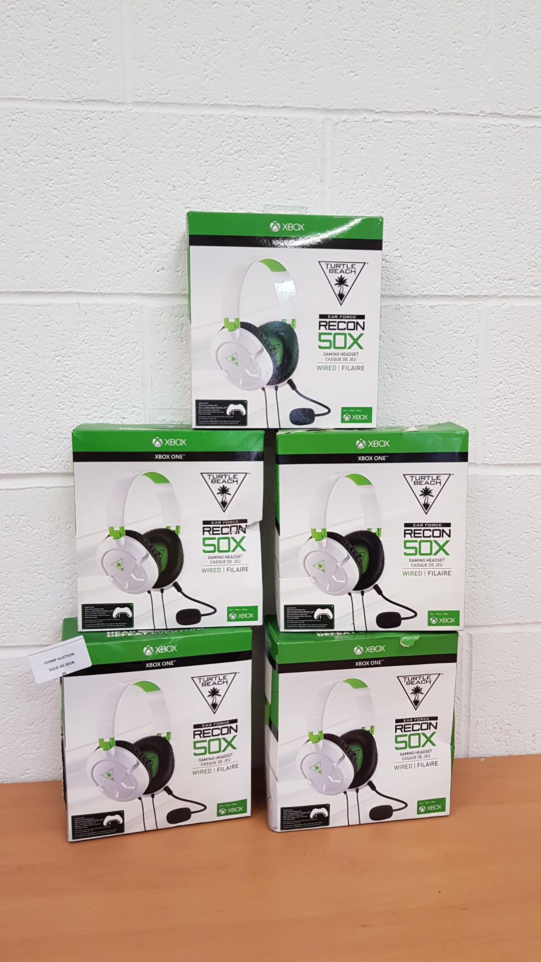 Joblot of 5X Turtle Beach Recon 50X ( Xbox One) headsets RRP VALUE £300.