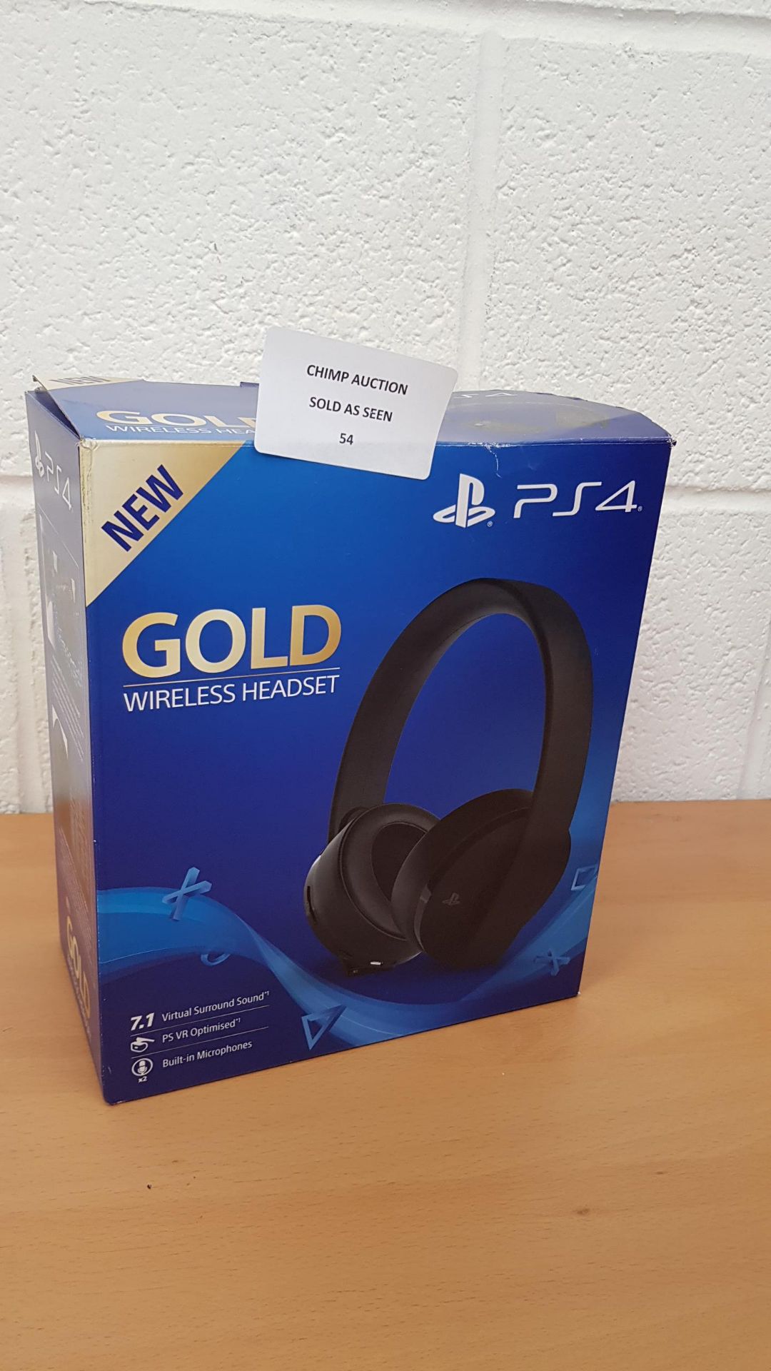 PlayStation 4 Gold 7.1 VR Sound Wireless Headset RRP £129.99.