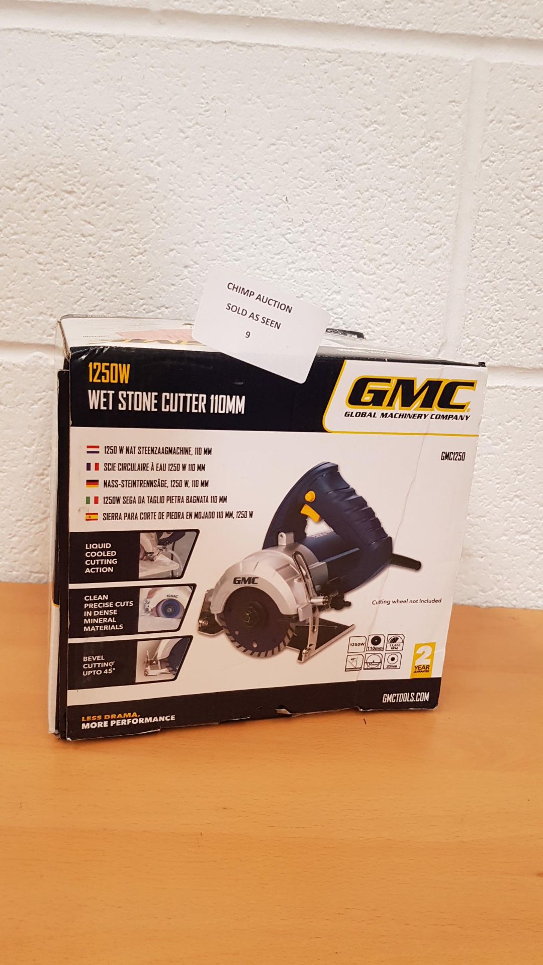 GMC GMC1250 - 1250W 110mm (4-1/3") Wet Stone Cutter RRP £79.99