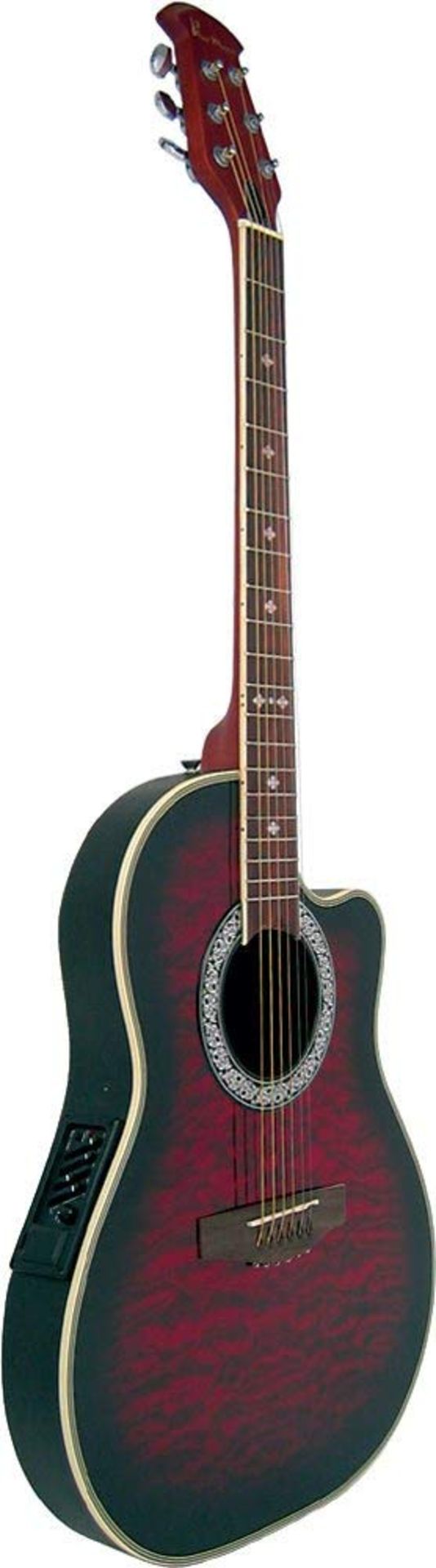 Blue Moon BG-26CE-R Electro Acoustic Guitar - Red RRP £189.99