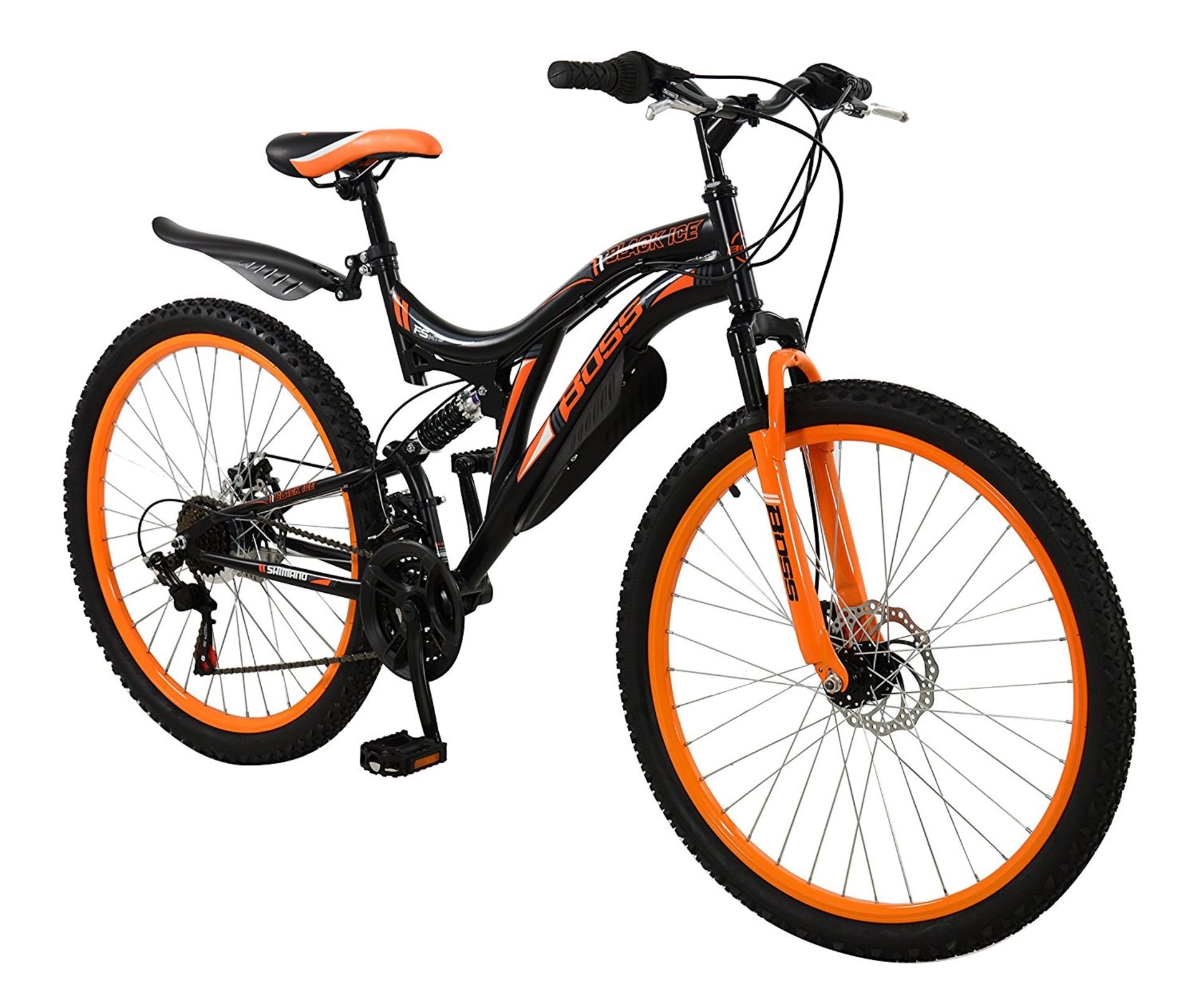 BOSS Men's Ice Bike, Black/Orange, Size 26 RRP £299.99