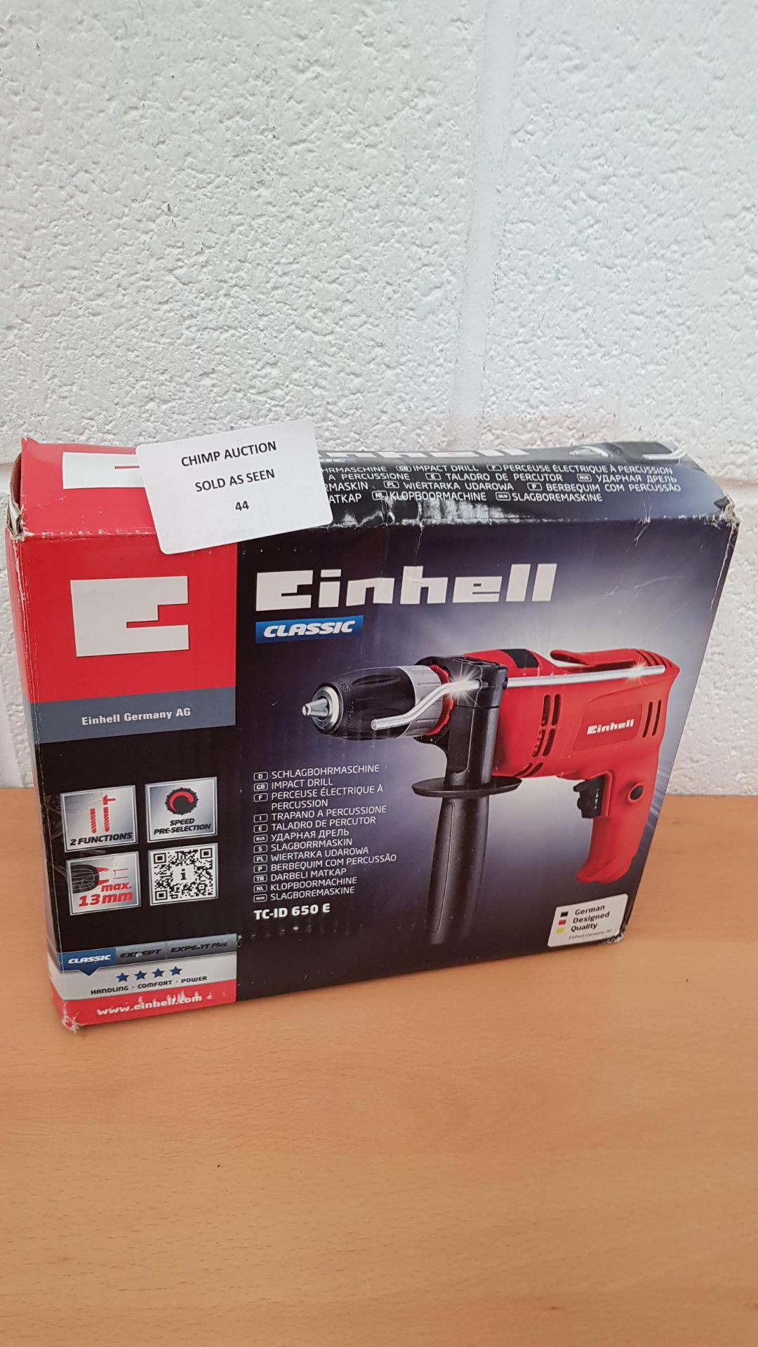 Einhell TC-ID 650 E Impact Drill & Case set RRP £129.99