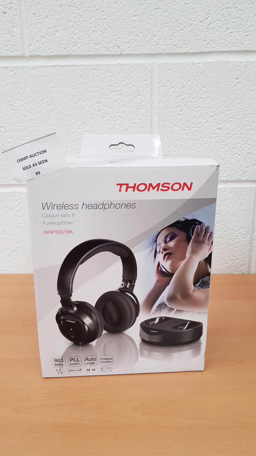 Thomson WHP3001BK Radio UHF Wireless Headphones RRP £69.99