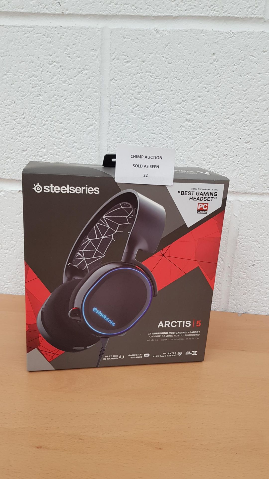 SteelSeries Arctis 5, RGB Gaming DTS 7.1 Surround Headset RRP £99.99