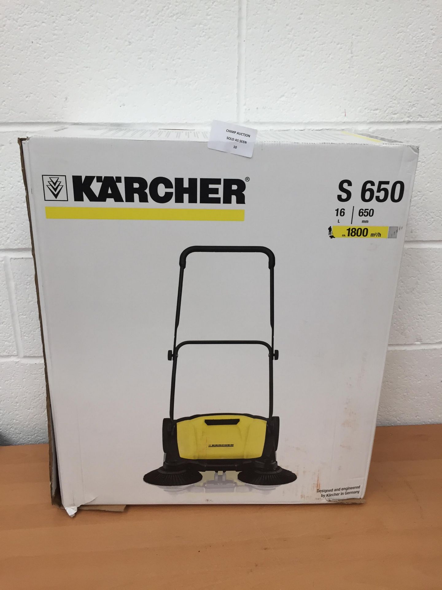 Karcher S 650 Push Floor Sweeper 16 Litre Waste Tank RRP £129.99