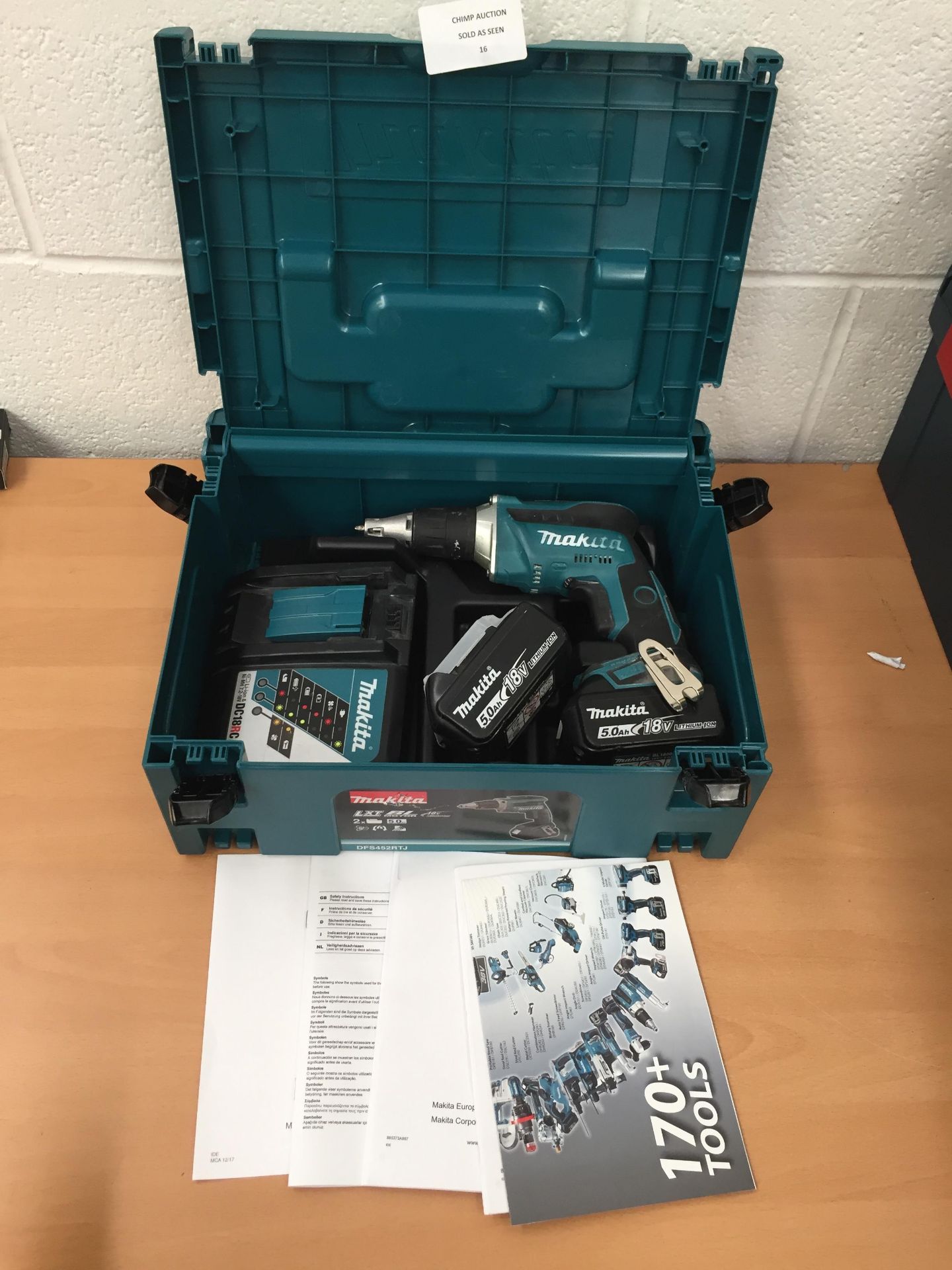 Makita DFS452RTJ 18V cordless drill + 2x battery packs RRP £579.99