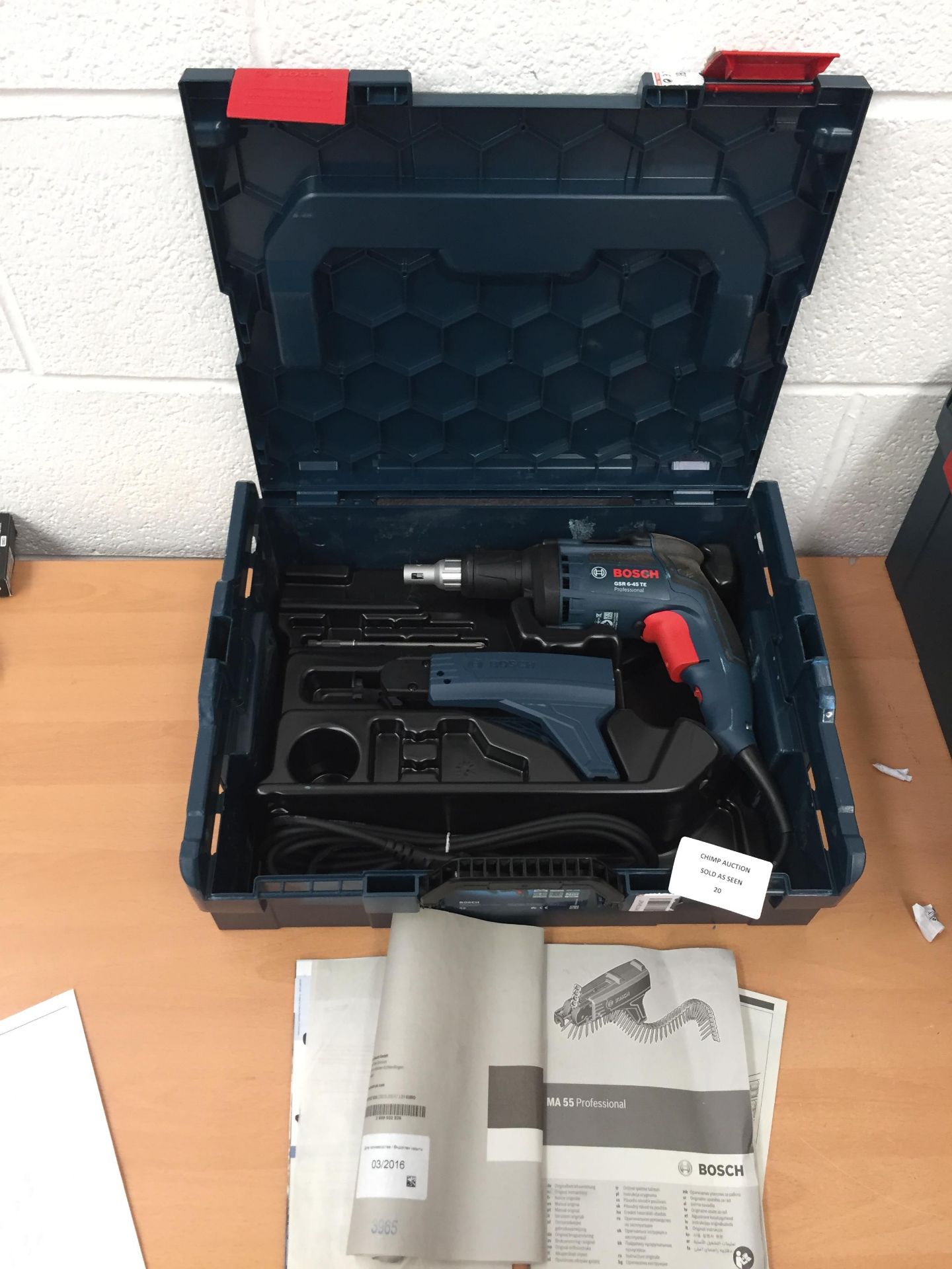 Bosch Professional GSR 6-45 TE + MA 55 Drill Screw RRP £369.99