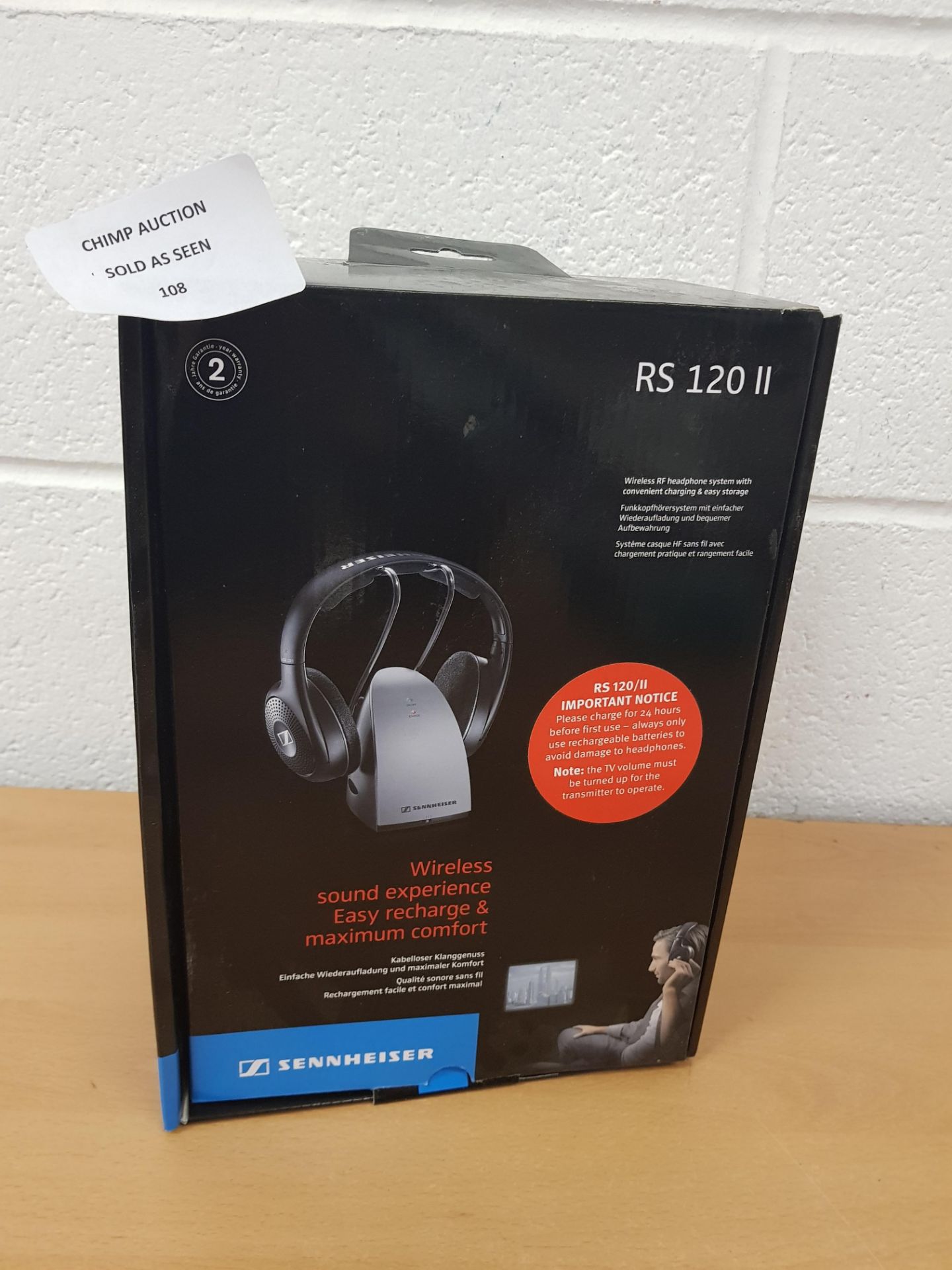 Sennheiser RS120 II RF Wireless On-Ear Headphone RRP £129.99.