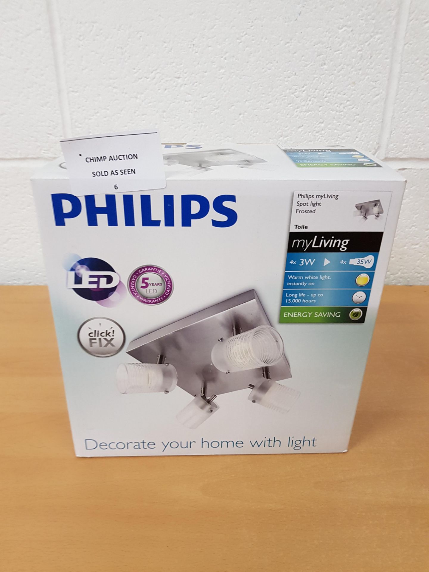 Brand new PHILIPS myLiving 530604816 Surface-Mounted Spotlight