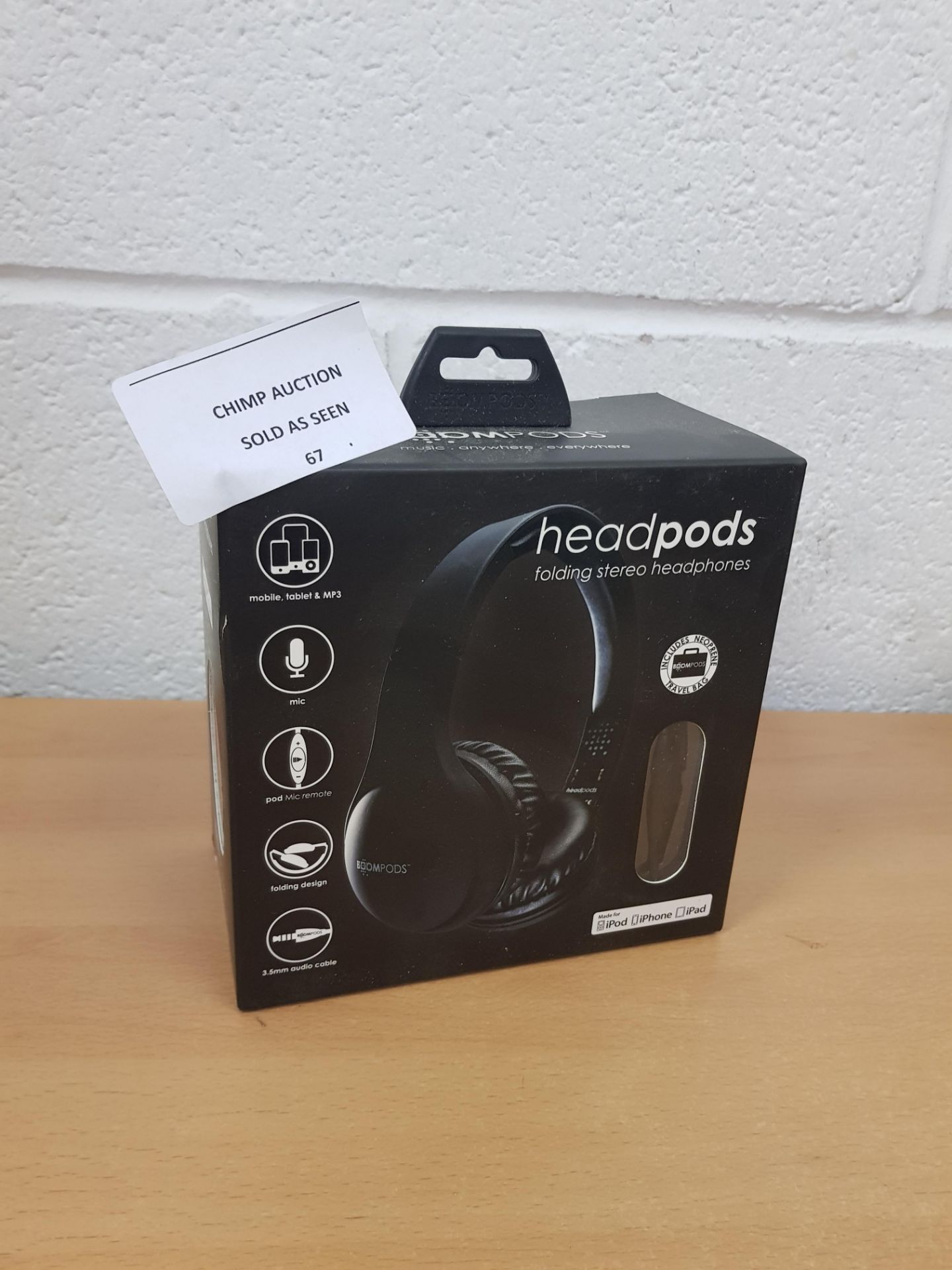 Brand new Boompods Headpods Foldable Headphones RRP £59.99.