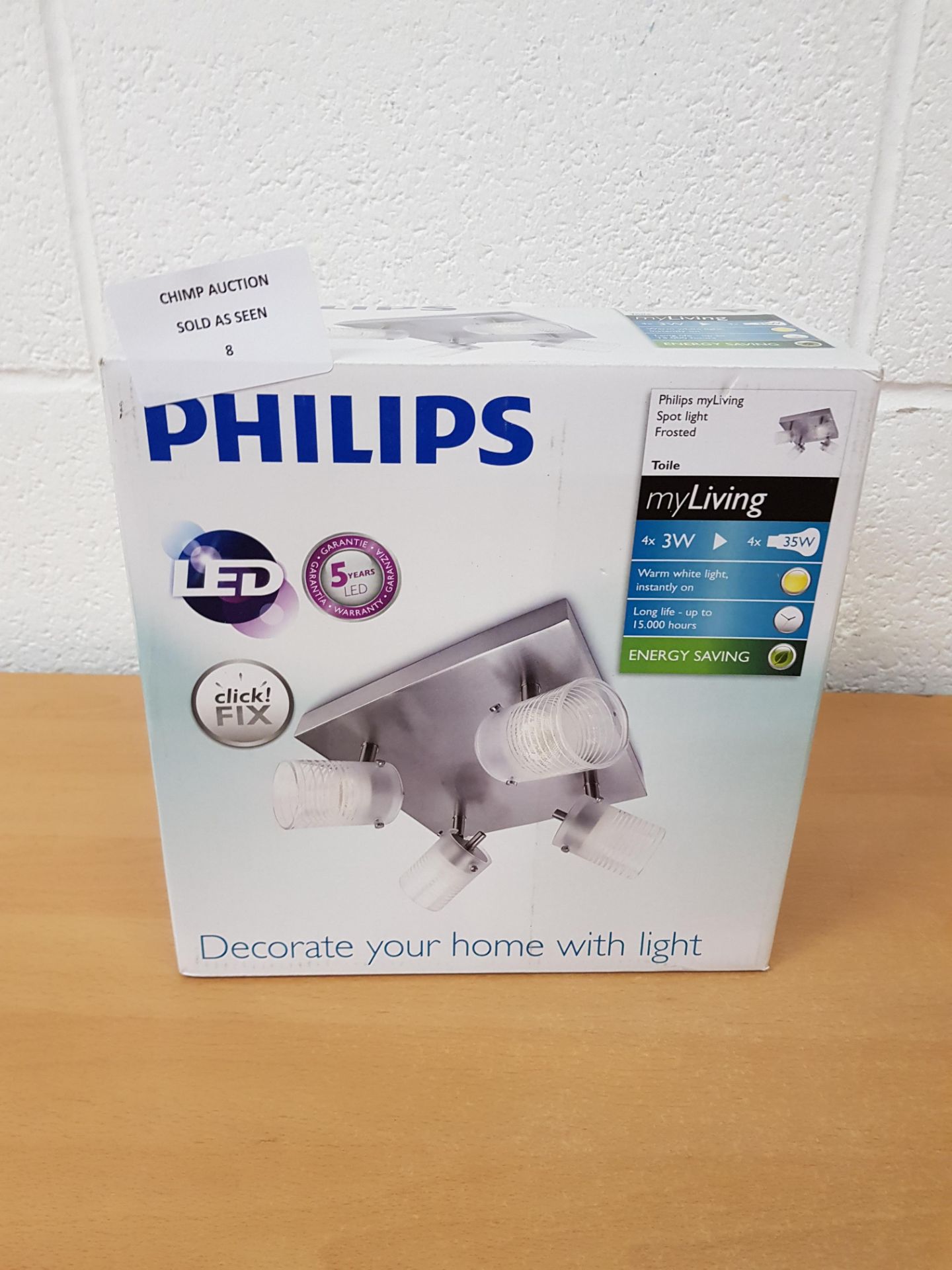 Brand new PHILIPS myLiving 530604816 Surface-Mounted Spotlight