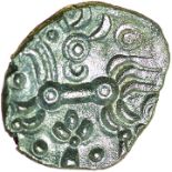 Cotswold Eagle. Head Type D.c.40-20 BC. Celtic silver unit. 12-14mm. 1.10g.