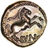 Cunobelinus Classic. Scroll Type. Classic A, Workshop 1. c.AD 8-41. Celtic gold stater. 16mm. 5.45g.