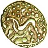 North East Coast. Left Type. Sills Mint B, class 8. c.60-50 BC. Celtic gold stater. 17-20mm. 6.12g.