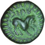 Rues Lion. c.AD1-10. Celtic bronze unit. 14mm. 2.57g.