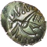 Volisios Dumnocoveros. c.AD 35-40. Celtic silver half unit. 11-14mm. 0.58g.