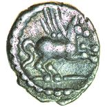 Caratacus Pegasus. c.AD40-43. Celtic silver minim. 7mm. 0.27g.