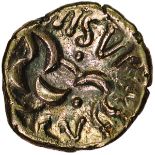 Esuprasu. c.AD40-47. Celtic gold stater. 19-21mm. 4.87g.