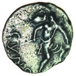 Cunobelinus Hunters. c.AD 8-41. Celtic silver unit. 12mm. 1.14g.