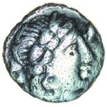 Tincomarus Bull Right. c.25BC-AD10. Celtic silver unit. 12mm. 1.30g.