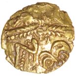 Whaddon Maltese Cross. c.55-45 BC. Celtic gold quarter stater. 14mm. 1.33g.