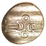 Dubnovellaunos Branch. A-Type Spacious. c.5BC-AD10. Celtic gold stater. 15-17mm. 5.47g.