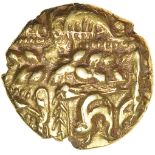 Early Whaddon Chase. Three Dots Type. Sills class 2. c.55-50 BC. Celtic gold stater. 17mm. 5.76g.