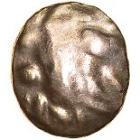South Ferriby. Owl Eyes. Sills mint B, fig.13 var.c.45-10 BC. Celtic gold stater. 17-19mm. 5.39g.