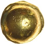 Dorchester Y-Type. Sills Insular Xe2. c.60-50 BC. Celtic gold quarter stater. 8mm. 1.65g.