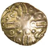 Andoco Phallic Bucranium. Sills class 1, dies 1/5. c.20BC-AD10. Celtic gold stater. 16-18mm. 5.40g.