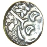 Cranborne Chase. c.58-40 BC. Celtic silver stater, probably with a little gold. 16mm. 5.87g.