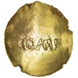 Eppillus Margate Plain. c. AD1-15. Celtic gold quarter stater. 12mm. 1.05g.