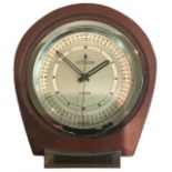 LE COULTRE CIRCA 1960 An art- Deco mantel wood clock , case surmonted on a rectangular base .