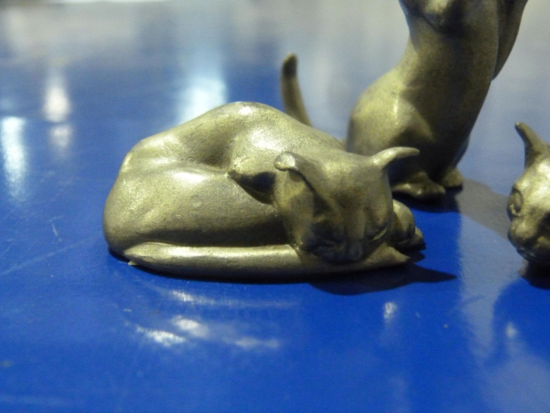 Three 'Selangor Pewter' Cats (Boxed) (Est. £20-£30) - Image 2 of 4