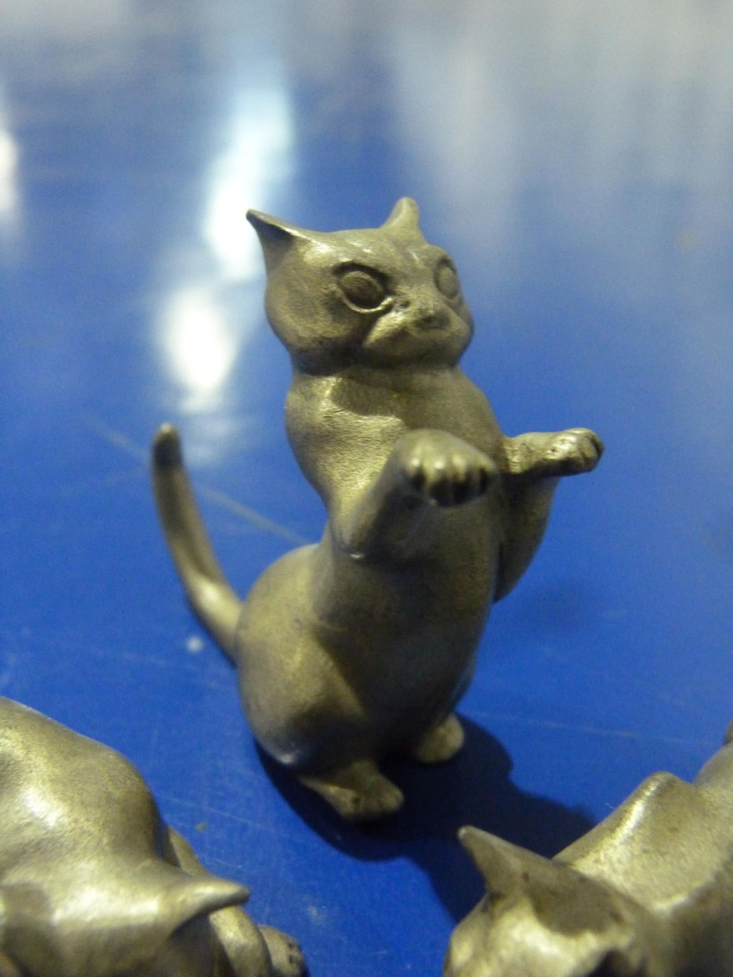 Three 'Selangor Pewter' Cats (Boxed) (Est. £20-£30) - Image 3 of 4