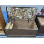 This is a Timed Online Auction on Bidspotter.co.uk, Click here to bid. A Pine Blanket Box with two